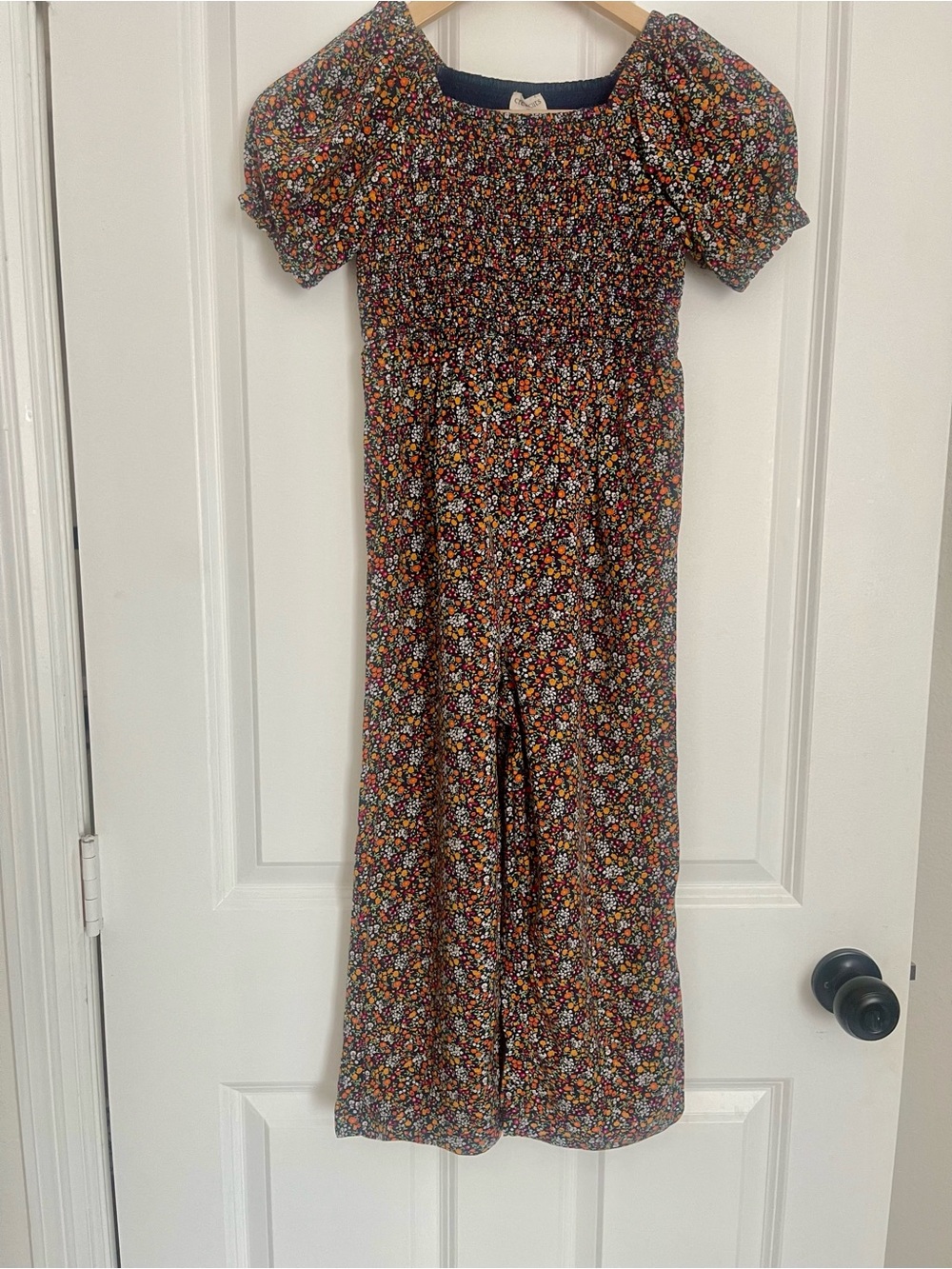 Crewcuts Floral Smocked Jumpsuit - Size 6